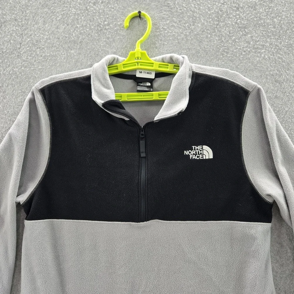 The North Face Men Sweatshirt‎ S Gray Colorblock Astro Ridge Fleece Logo